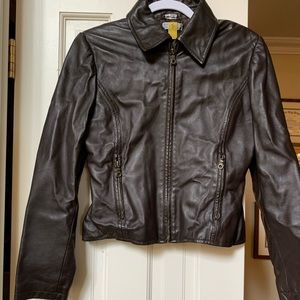 Barney’s New York Brown Leather Jacket